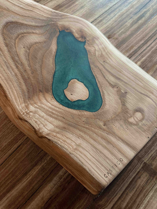 Tábua de Servir Castanho e Epoxy